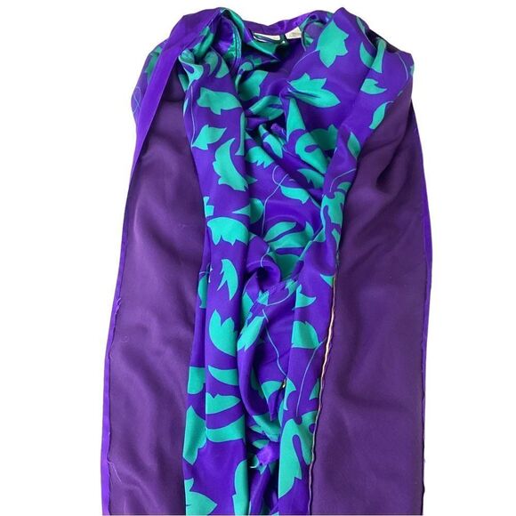 VICTORIA’S SECRET Size S Floral Vintage Yellow Label Purple Green Tassel Robe - Picture 7 of 11